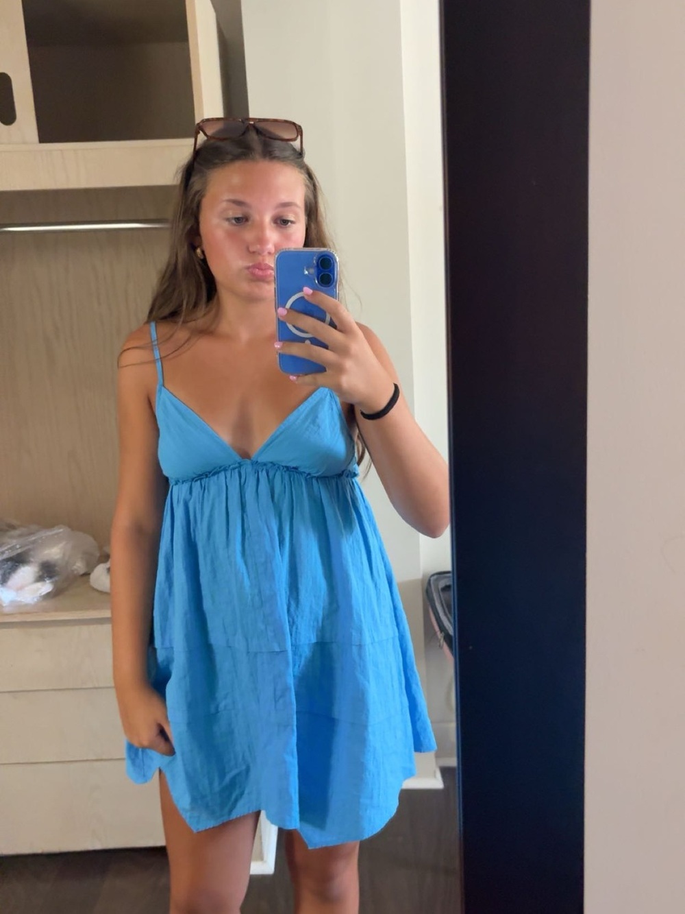 wild fable Light Blue Spaghetti-Strap Mini Dress